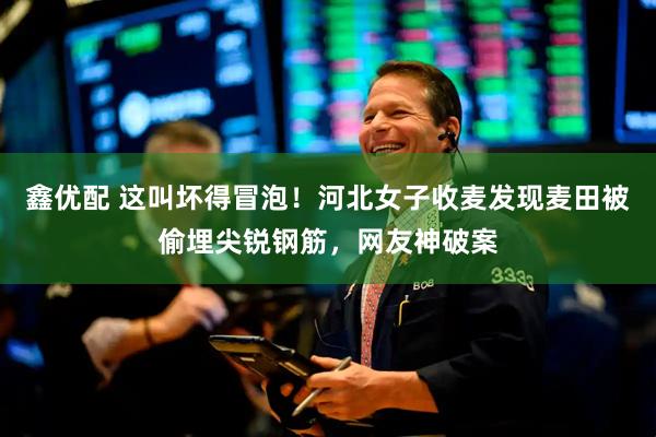 鑫优配 这叫坏得冒泡！河北女子收麦发现麦田被偷埋尖锐钢筋，网友神破案
