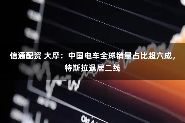 信通配资 大摩：中国电车全球销量占比超六成，特斯拉退居二线