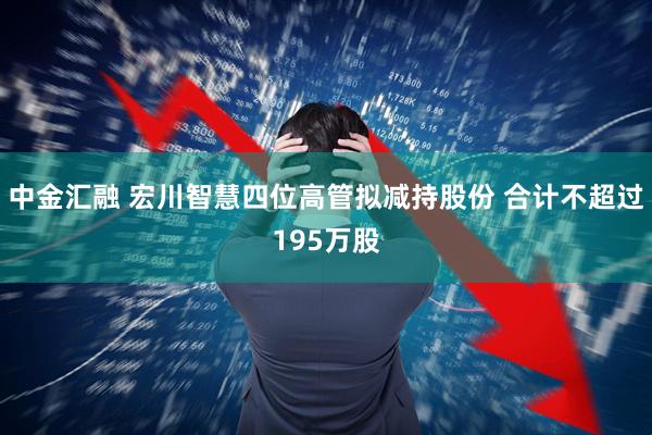 中金汇融 宏川智慧四位高管拟减持股份 合计不超过195万股