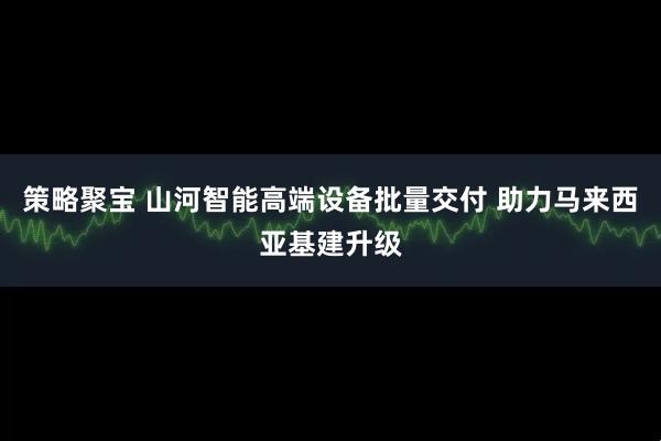 策略聚宝 山河智能高端设备批量交付 助力马来西亚基建升级