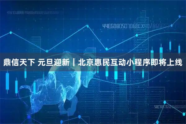 鼎信天下 元旦迎新｜北京惠民互动小程序即将上线